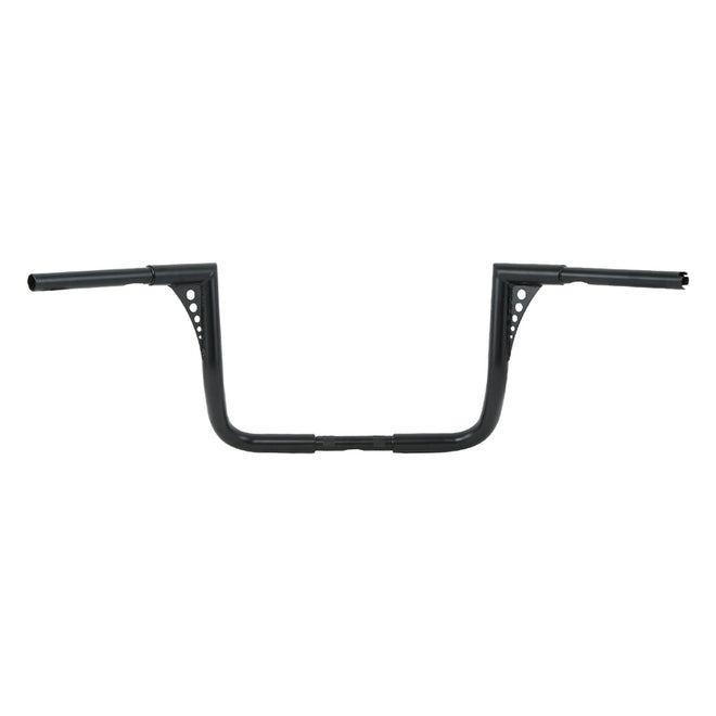 Custom Chrome HARLEY SATIN BLACK 1-1/4" BANDITS HANDLEBAR - FAT WIDE 12" RISE