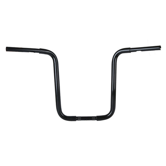 Custom Chrome HARLEY SATIN BLACK 1-1/4" THE TRADITIONAL CURVE APE HANGER 18" RISE