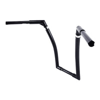 Custom Chrome HARLEY SATIN BLACK 1-1/4" "CALIBARZ" ADJUSTABLE HANDLEBAR 18" RISE