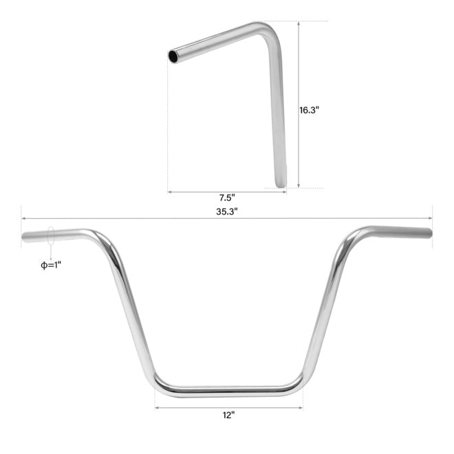 Custom Chrome HARLEY APE HANGER 14 IN CHROME