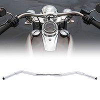 Custom Chrome HARLEY CHROME 1-1/4" FAT BEACH BAR 3.5" R;DRILLED;DIMPLED;KNURLED