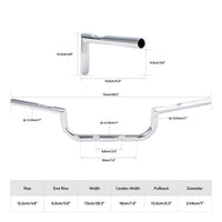 Custom Chrome HARLEY CHROME 1" UPSIDES HANDLEBAR 4.8" RISE