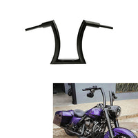 Custom Chrome HARLEY GLOSS BLACK 2" APE HANGER 16"R;DRILLED;KNURLED;NON DIMPLED