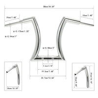 Custom Chrome HARLEY CHROME 2" APE HANGER 16" RISE