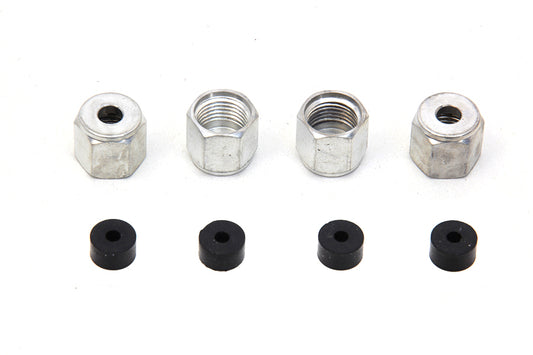 HARLEY Rocker Arm Cover Oil Line Fitting Nuts and Seals Kit fits 1966-1984 FL,   1971-1984 FX,   1957-1984 XL,   1979-1984 FLT,   1979-1984 FLT,   19