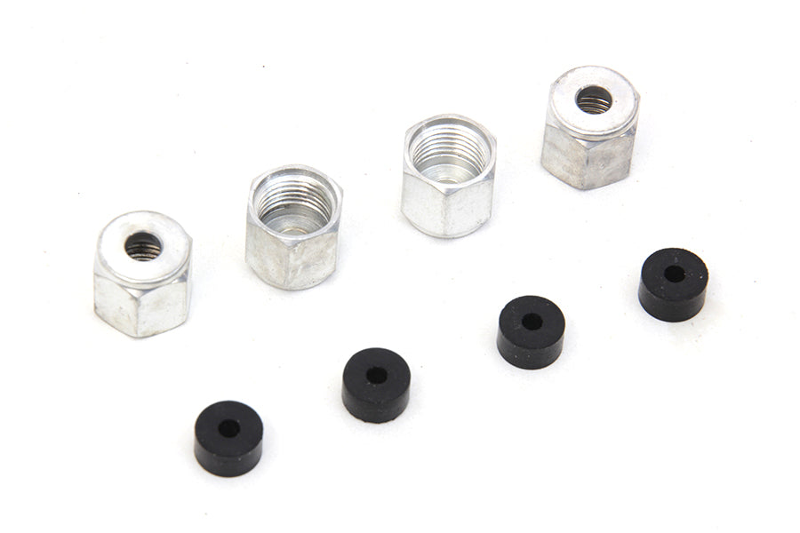 HARLEY Rocker Arm Cover Oil Line Fitting Nuts and Seals Kit fits 1966-1984 FL,   1971-1984 FX,   1957-1984 XL,   1979-1984 FLT,   1979-1984 FLT,   19