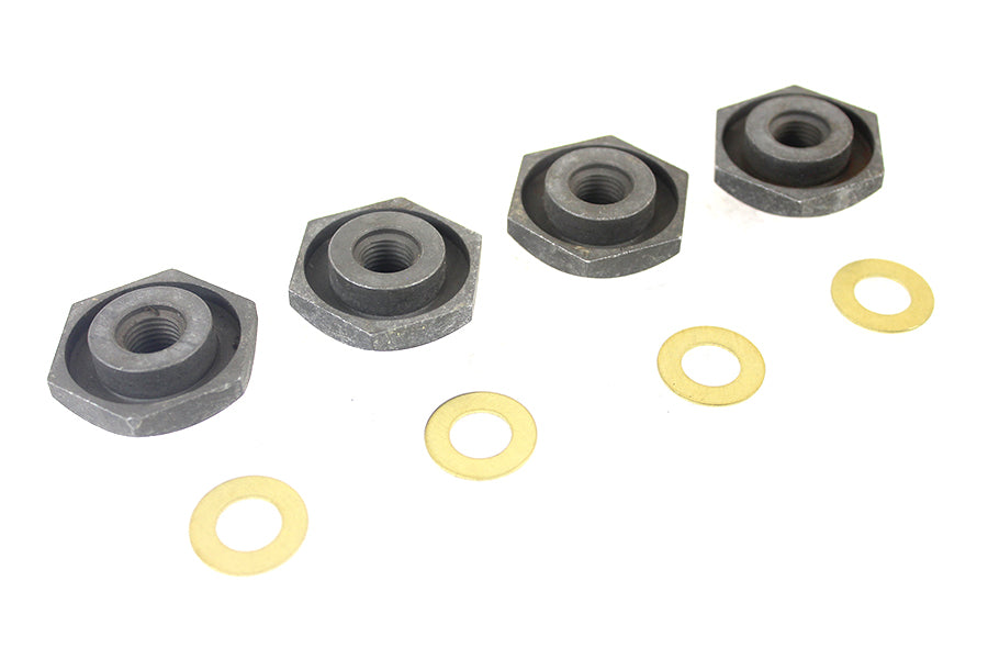 HARLEY Knuckle Nut Set parkettiert Passend für 1936-1940 EL, 1941-1947 FL,