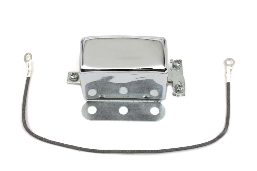 HARLEY Chrom-Look-A-Like 12 Volt 2-Bürsten-Relais Passend für 1941-1957 FL, 1936-1952 EL, 1936-1952 G,