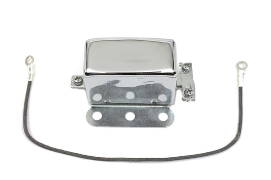 HARLEY Chrom-Look-A-Like 12 Volt 2-Bürsten-Relais Passend für 1941-1957 FL, 1936-1952 EL, 1936-1952 G,
