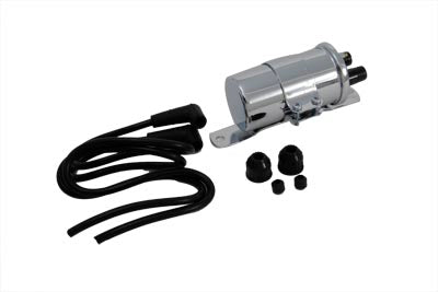 HARLEY Round Chrome 12 Volt Dual Coil with Bracket fits 0-  Custom, application 0-  Custom, application