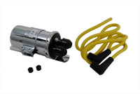 HARLEY Round Chrome 6 Volt Dual Coil with Bracket fits 0-  Custom, application 0-  Custom, application