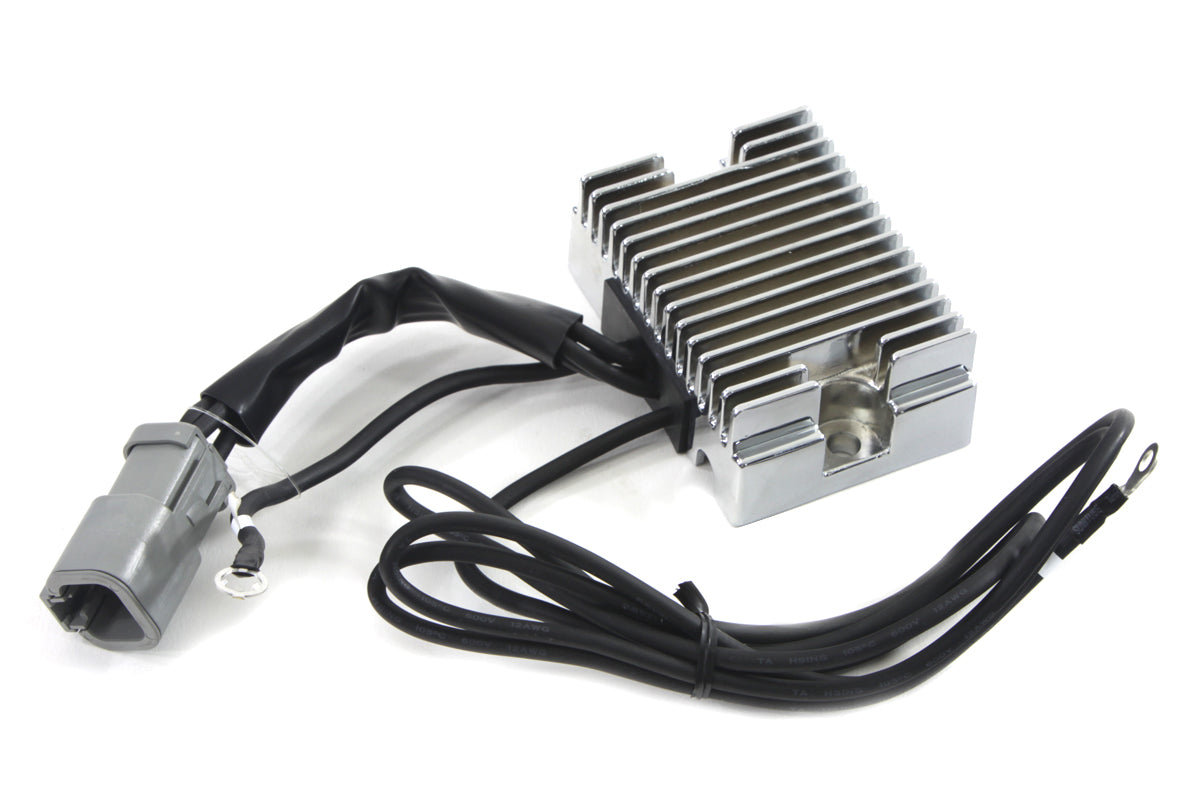 HARLEY Regulator 38 Amp Chrome with Square Plug fits 1984-1999 FXST,   1984-1994 FXR,   1986-1999 FLST,   1991-1999 FXD,   1984-1994 FLT,