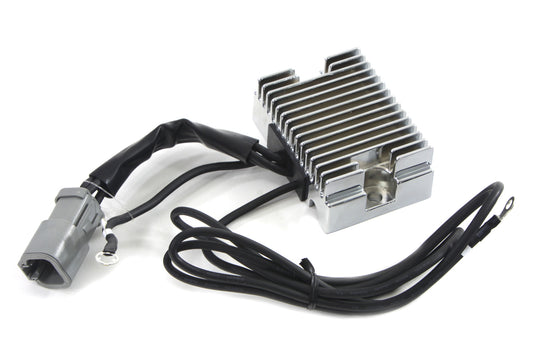 HARLEY Regulator 38 Amp Chrome with Square Plug fits 1984-1999 FXST,   1984-1994 FXR,   1986-1999 FLST,   1991-1999 FXD,   1984-1994 FLT,