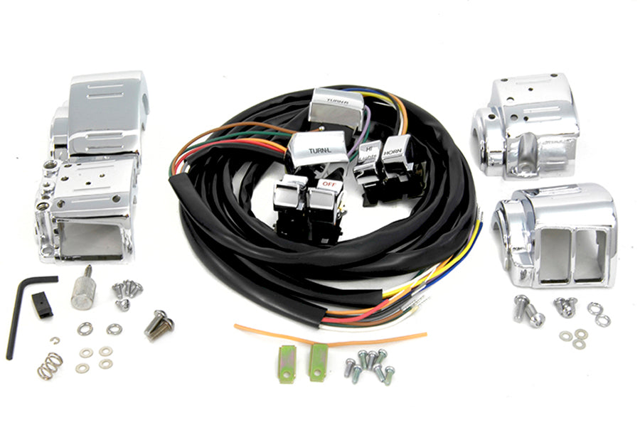 HARLEY Chrom-Schaltergehäuse-Kit Passend für 1982-1984 FL, 1982-1984 FX, 1982-1994 FXR, 1982-1994 FXR