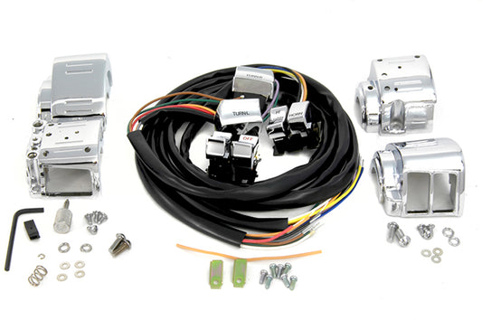 HARLEY Chrom-Schaltergehäuse-Kit Passend für 1982-1984 FL, 1982-1984 FX, 1982-1994 FXR, 1982-1994 FXR