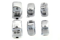 HARLEY Handlebar Switch Cap Set Chrome fits 2002-2017 VRSC,   1996-2013 XL,   1996-2013 XR,   1996-2013 FLHR,   1996-2011 FXD,   1998-2001 FLHRC,