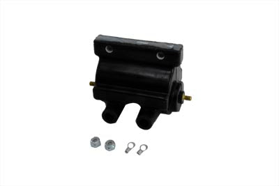 HARLEY Andrews Black 4.8 Ohm Dual Fire Zündspule Passt für 1965-1979 FL, 1971-1979 FX, 1980-1983 XL,
