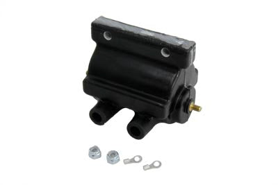 HARLEY Andrews Black 4.8 Ohm Dual Fire Zündspule Passt für 1965-1979 FL, 1971-1979 FX, 1980-1983 XL,