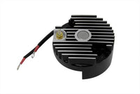 HARLEY Schwarz 12 Volt Regler Endabdeckung Passend für 1965-1969 FL,   1965-1981 XL,