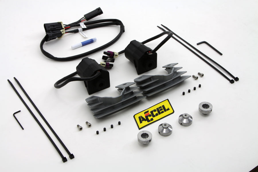 HARLEY Accel Natural Stealth Super Coil Set passend für 2001-2014 FXST, alle Modelle mit EFI 2009-2014 FLT, Al