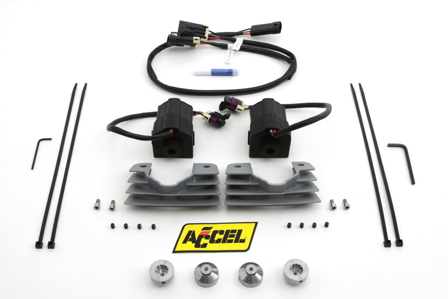 HARLEY Accel Natural Stealth Super Coil Set passend für 2001-2014 FXST, alle Modelle mit EFI 2009-2014 FLT, Al