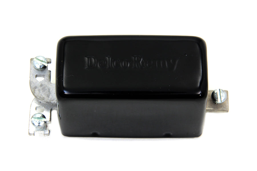 HARLEY Schwarzes Nachbau Delco Remy 3-Bürsten-Generatorrelais Passend für 1938-1940 EL, 1941-1957 FL, 1938-19