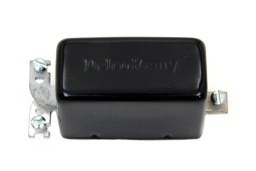 HARLEY Schwarzes Nachbau Delco Remy 3-Bürsten-Generatorrelais Passend für 1938-1940 EL, 1941-1957 FL, 1938-19