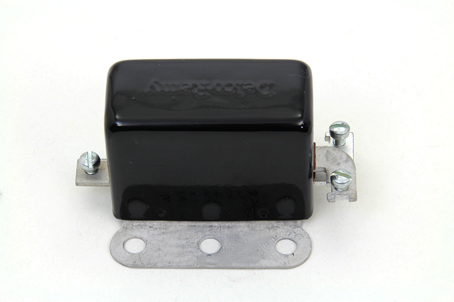HARLEY Schwarzes Nachbau Delco Remy 3-Bürsten-Generatorrelais Passend für 1938-1940 EL, 1941-1957 FL, 1938-19