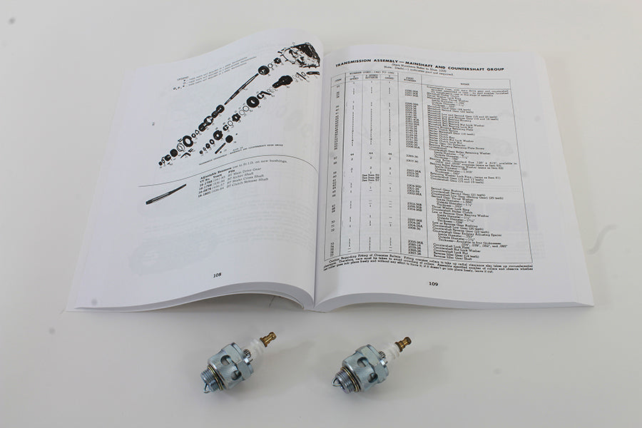 HARLEY Nachbildung 18mm Zündkerzenset mit Führung Passend für 1936-1947 EL, 1937-1947 UL, 1941-1947 FL,