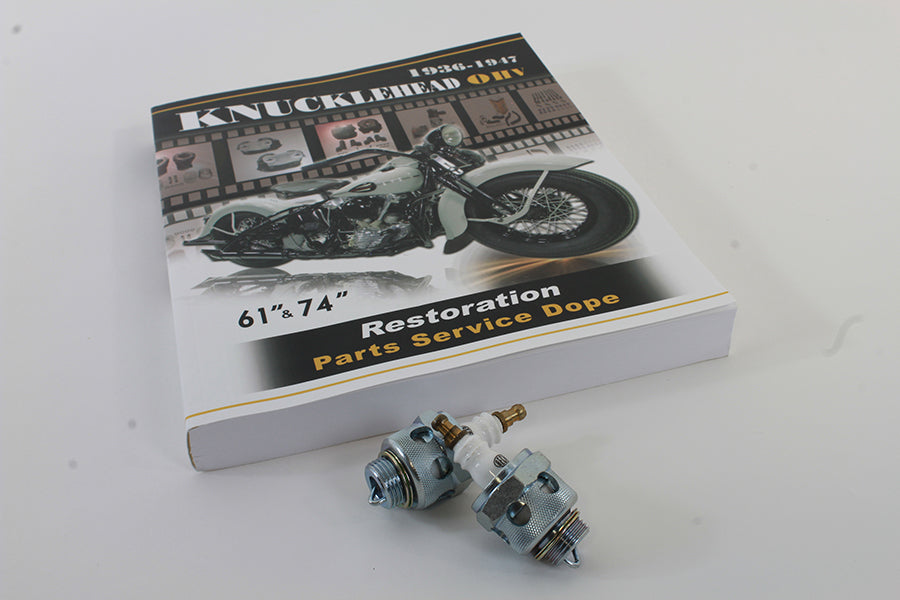 HARLEY Nachbildung 18mm Zündkerzenset mit Führung Passend für 1936-1947 EL, 1937-1947 UL, 1941-1947 FL,