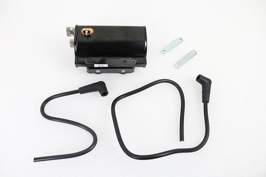 HARLEY Replica Black 6 Volt Coil fits 1936-1947 EL,   1930-1934 VL,   1938-1947 UL,   1941-1947 FL,