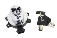 HARLEY Chrom-Zündschalter mit Chrom-Totenkopf Passend für 2011-2017 FLST, 2011-2017 FLSTF, 2014-2018