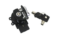 HARLEY Schwarzer Zündschalter mit Chrom-Totenkopf Passend für 1996-2010 FXST, 1996-2011 FXDWG, 1995-2013 F