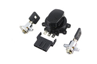 HARLEY Side Hinge Ignition Switch and Saddlebag Lock Kit Black fits 1998-2013 FLHR, with Hard Saddlebags