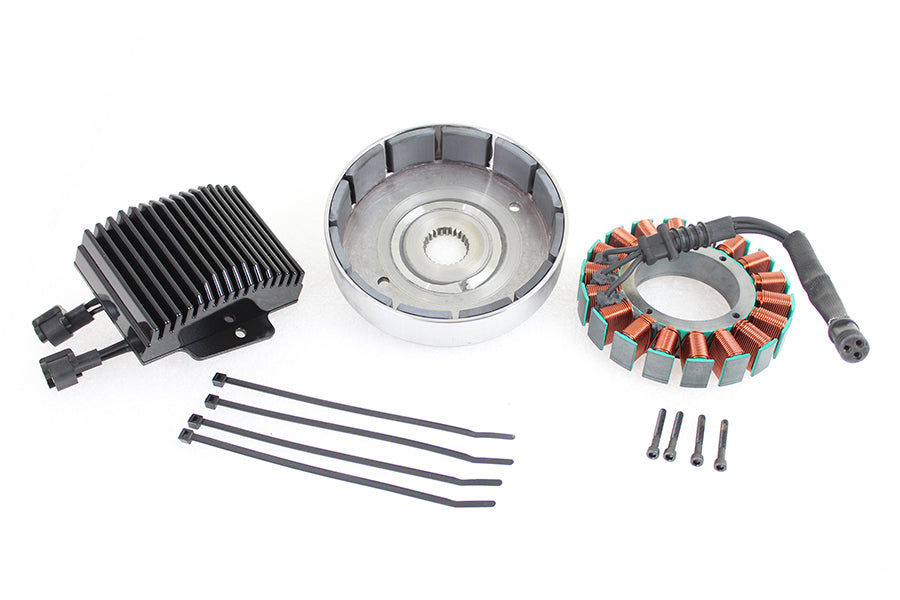 HARLEY FXST, FLST 50 Amp Dreiphasen-Lichtmaschinen-Kit Passend für 2012-2017 FXST, 2012-2017 FLST,