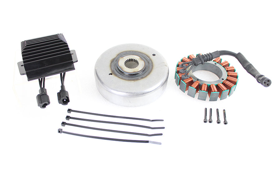 HARLEY FXST, FLST 50 Amp Dreiphasen-Lichtmaschinen-Kit Passend für 2012-2017 FXST, 2012-2017 FLST,