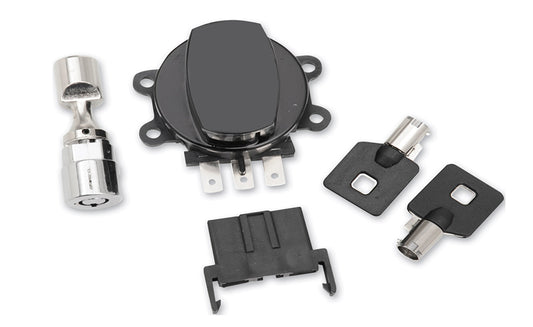 HARLEY Side Hinge Ignition Switch Black with Fork Lock fits 2011-2017 FLS,   2011-2017 FLST,