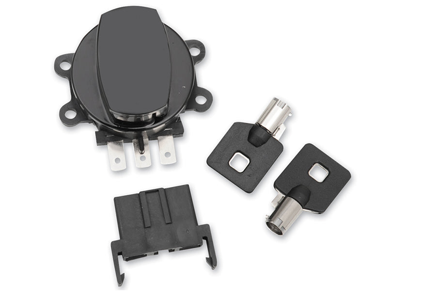 HARLEY seitlicher Zündschalter Schwarz Passend für 1999–2011 FXDWG, 2008–2011 FXDC, 2008–2011 FXDF,