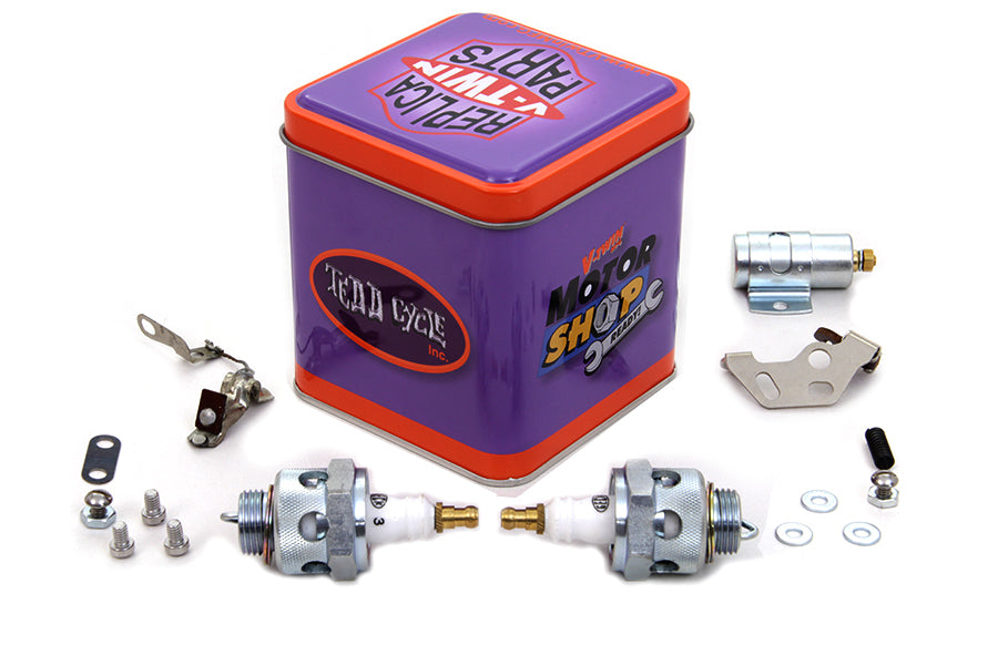 HARLEY Zündungs-Tune-Up-Kit mit Beck Zündkerzenset Passend für 1941-1947 FL, 1936-1947 EL, 1936-1947