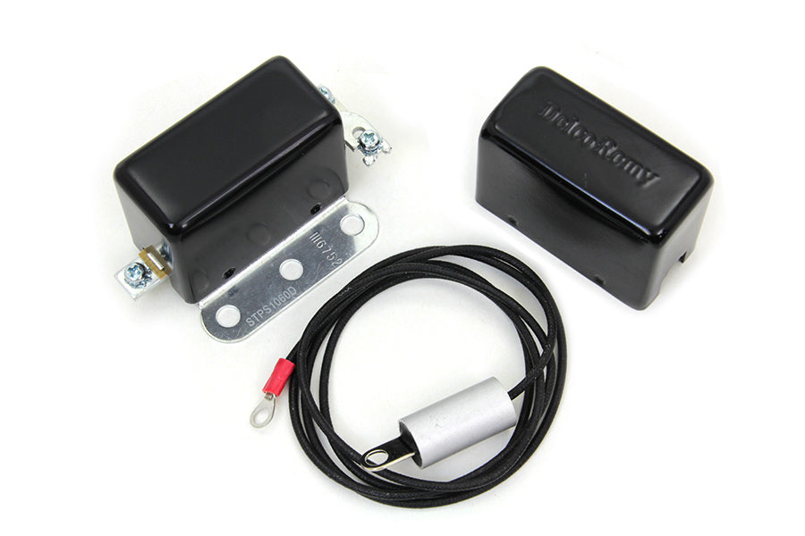 HARLEY Solid State 6 Volt Relay with Black Cover fits 1936-1952 W,   1936-1952 EL,   1936-1957 G,   1941-1957 FL,