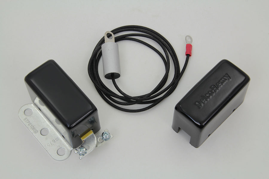 HARLEY Solid State 6 Volt Relay with Black Cover fits 1936-1952 W,   1936-1952 EL,   1936-1957 G,   1941-1957 FL,