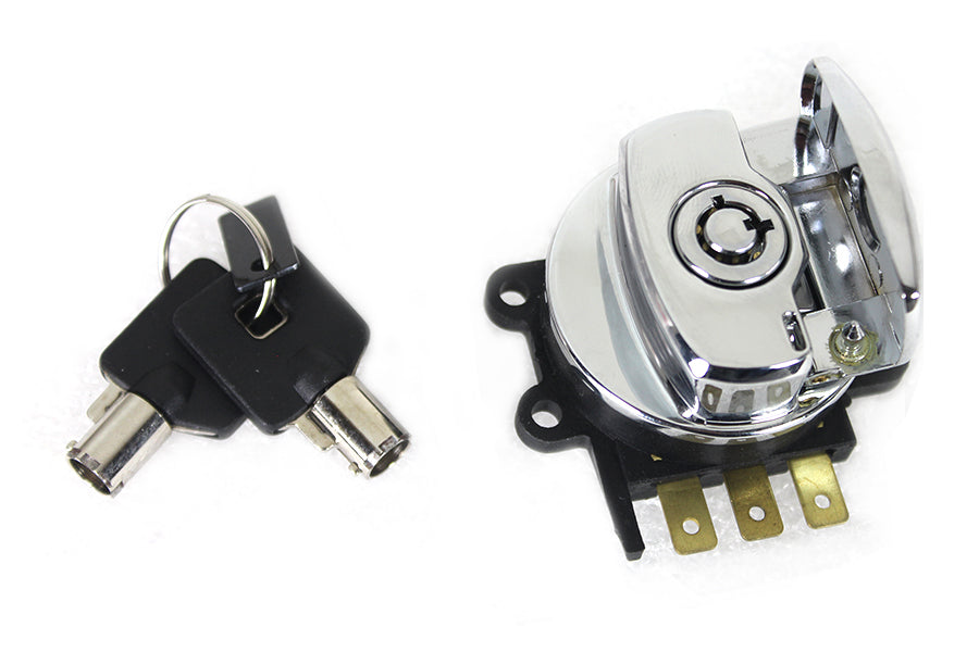 HARLEY Replica Skull Ignition Switch fits 1996-2013 FLHR,   1996-2013 FLST,   1996-2013 FXST,   1996-2011 FXDWG,   2006-2011 FXE,   2008-2011 FXDF,