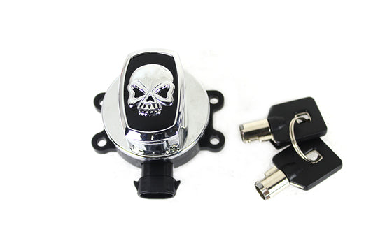 HARLEY Replica Skull Ignition Switch fits 2011-2017 FLS,   2011-2017 FLST,   2012-2017 FXDWG,   2012-2017 FXDF,   2012-2017 FXDB,   2014-2017 FLHR,