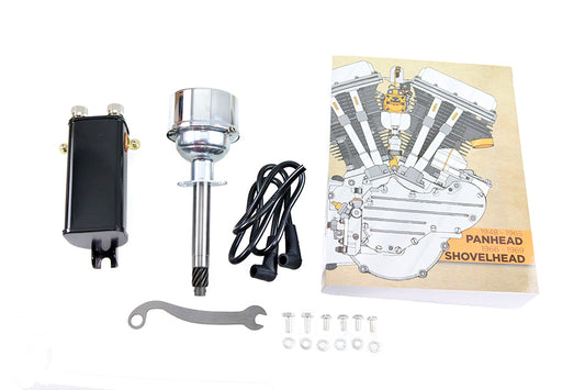 HARLEY 6 Volt Verteiler/Spulen-Kit Schwarz Passend für 1948-1960 FL,