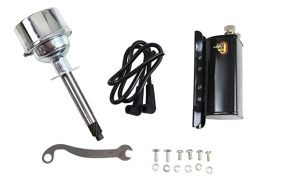 HARLEY 6 Volt Verteiler/Spulen-Kit Schwarz Passend für 1948-1960 FL,