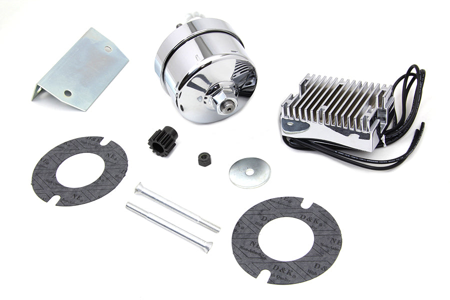 HARLEY Chrom 12 Volt Lichtmaschinen-Umbausatz passend für 1941-1969 FL,