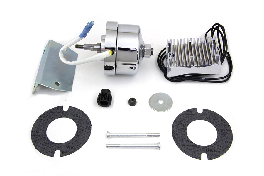 HARLEY Chrom 12 Volt Lichtmaschinen-Umbausatz passend für 1941-1969 FL,