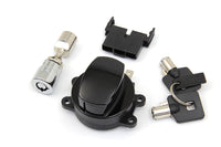 HARLEY Scharnier Zündschalter Glanzschwarz Passend für 2003-2008 FXDWG, 2003-2010 FXST, 2003-2010 FLST,