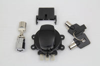 HARLEY Scharnier Zündschalter Glanzschwarz Passend für 2003-2008 FXDWG, 2003-2010 FXST, 2003-2010 FLST,