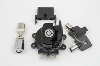 HARLEY Scharnier Zündschalter Glanzschwarz Passend für 2003-2008 FXDWG, 2003-2010 FXST, 2003-2010 FLST,